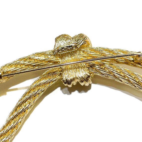 Christian Dior ブローチ ロープ ノット ゴールド