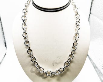 Estate Judith Sterling Silver Chain Necklace 20 Inch - Etsy