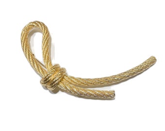 Dior Signed Rope Knot Pin Brooch Authentic Original