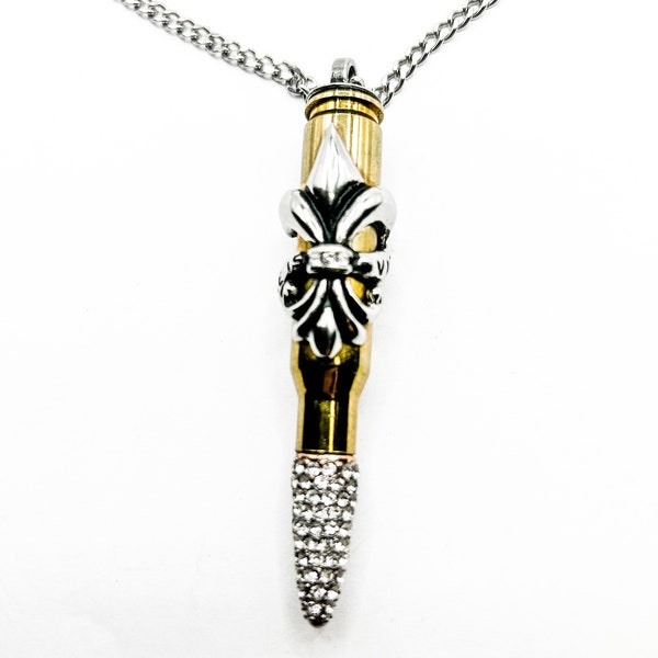 Bullet's For Peace Victory Necklace with Crystals