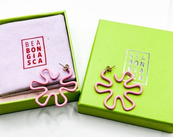 Bea Bon Gia Sca 9k Gold Earrings Covered in Enamel