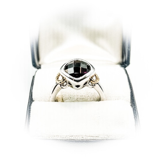 Lorenzo Sterling Silver and 18k Gold Ring with  S… - image 1