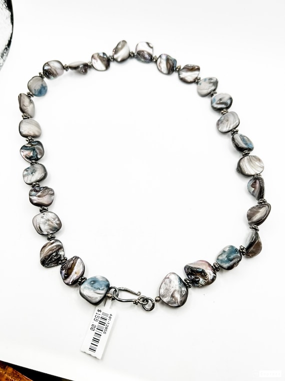 【STONEHENgE】Silver Material Pearl Cubic Necklace SC24B27E Natural Pearl and CZ Necklace in Sterling Silver With a