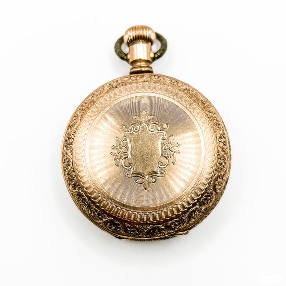 Estate New York Watch Company Gold Plated Pocket … - image 3