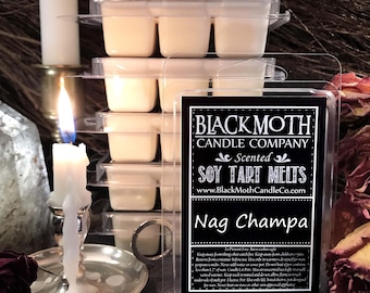 Nag Champa Scented Soy Wax Tart Melts | highly scented warmer home fragrance | woody amber floral