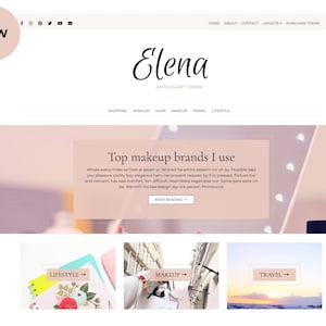 WordPress Theme - Responsive, Minimal, Feminine WordPress Theme For Coaches, Bloggers theme, life coaches