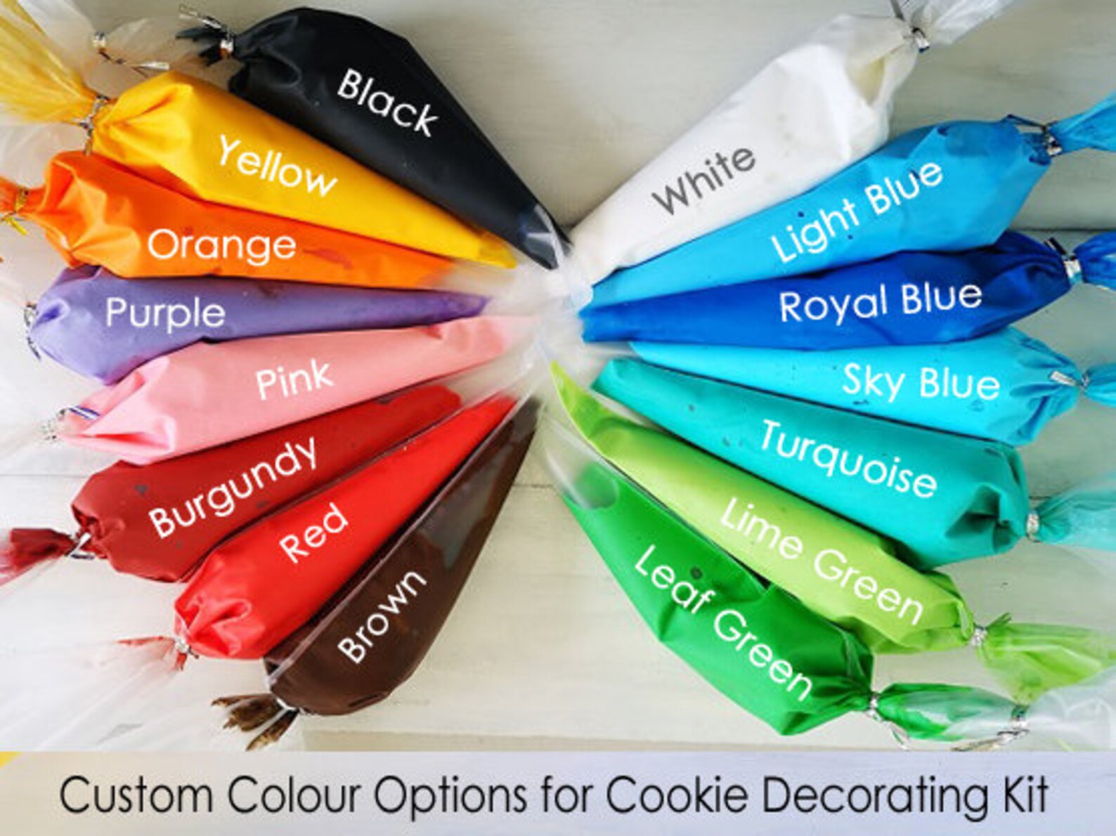 Royal Icing Extra Colour Bags for DIY Cookie Decorating Kits Etsy