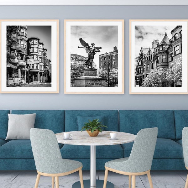 Boston Photography, The North End Little Italy, Boston Public Garden, Newbury St, Set of Three, SALE 20%, Massachusetts, New England Photos