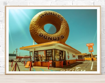 Randy's Donuts - Los Angeles Iconic Photography, Wall Art Print