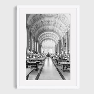Boston Public Library Photo, Boston Photography, Library Print, Travel Photography, Boston, Boston print, library wall art