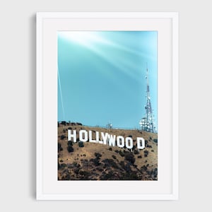 Hollywood Sign Photo, Hollywood Wall Art, Los Angeles Photography, Hollywood Vintage Decor, California Iconic Photography