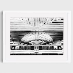 Washington DC Art Print, Black and White Photography, DC Metro, Train Print, Subway Print &quot;Metro Center&quot;