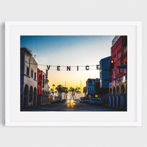 Venice California Photo, Venice sign, Los Angeles City Print, Urban Landscape, Wall Art Print, Street Photography, Fine Art Print