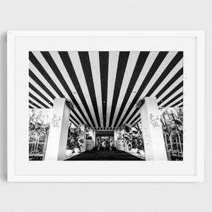 Beverly Hills Hotel - black and white Photograph - Los Angeles Iconic Photography, California Wall Art Print, Fine Art Print