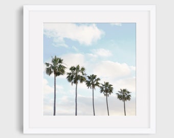 Palm Print, Modern Tropical Decor, Palm Trees Los Angeles, California Wall Art Print,  Landscape Photography, Modern Decor