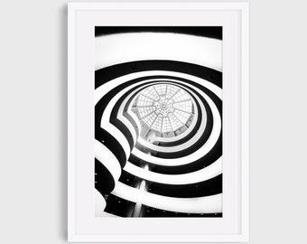 New York Photography - Guggenheim, New York City, NYC, Black and White, New York City Gift, City Print, City Art, New York Wall Art