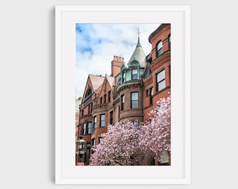 Boston Photography, Newbury Street, The Back Bay, Travel Photography, Historic Boston, Boston Art Decor, City Architecture, Brownstones