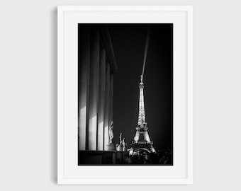 Paris Photography, The Eiffel Tower Black and White Photo, Paris Fine Art Print, Paris Home Decor, Paris Wall Art, Travel Fine Art Photo