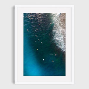 Aerial Beach Print 7, &quot;Cali Days&quot; Beach Photo, Ocean print, coastal wall art, Los Angeles, Santa Monica, California, Large Beach photo,