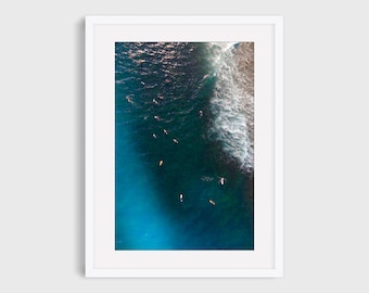 Aerial Beach Print 7, &quot;Cali Days&quot; Beach Photo, Ocean print, coastal wall art, Los Angeles, Santa Monica, California, Large Beach photo,