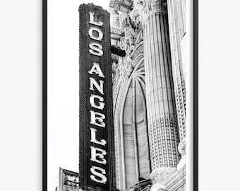 Los Angeles Photography, schwarz weiss, Los Angeles Theater, LA Fine Art Print, kultige Fotografie, Stadtlandschaft