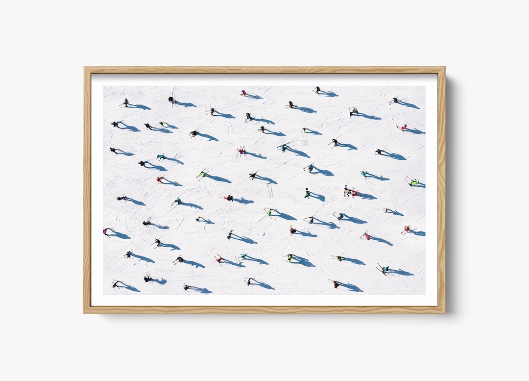 Fine Art Ski Photography Print, Aerial Ski Mountain Print, Gray Malin ...