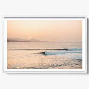 Fine Art Surf Sunset Print, Surfer Coastal Ocean Wall Art, Beach Surf Inspired, Minimalist Fine Art Photo Beach Home Decor, Ocean Wall Decor
