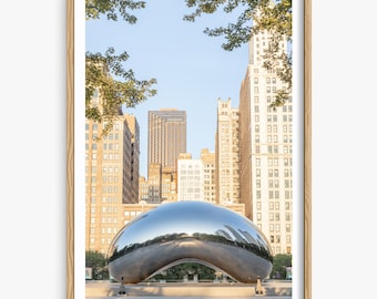 Chicago Print, Urban Fine Art Photography, Chicago Wall Art, The Bean Print, Chicago Architecture, Chicago Landmark Decor, Fall Foliage