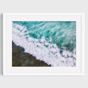 Luftbild Stranddruck 8, Los Angeles, Santa Monica, Kalifornien, Strandfoto, Strandfoto, Oceandruck, Küstenwandkunst