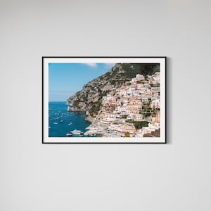 Fine Art Amalfi Coast Photography, Positano Print, Italy Wall Art, Italian Beach Photography, Aerial Costal Travel, Colorful Cliff Village