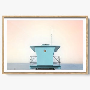 California Beach Photography, Boho Decor, Malibu Fine Art Print, Lifeguard Tower Malibu, Coastal Decor, Ocean Print, Los Angeles Wall Art