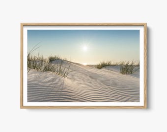 Fine Art Ocean Coastal Photography, Beach Wall Art, North Sea Sand Dunes, Summer Home Decor, Coastal Home Decor, Beach Print, Sand Dunes