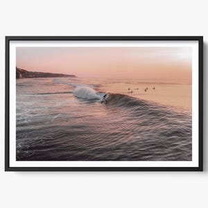 Fine Art Sunset Surf Print, Surfer Coastal Ocean Wall Art, Beach Surf Inspired, Minimalist Fine Art Photo Beach Home Decor, Ocean Wall Decor