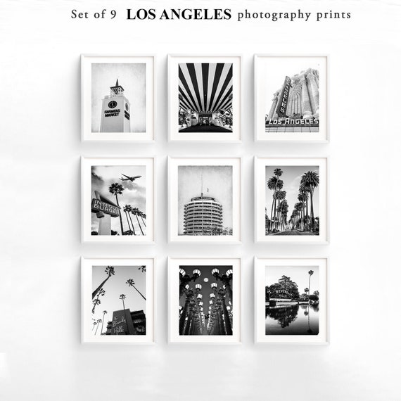 Los Angeles Photos - Beverly Hills, City Photography, Set of NINE PRINTS, SALE 50% off, Travel Photography, California Photos