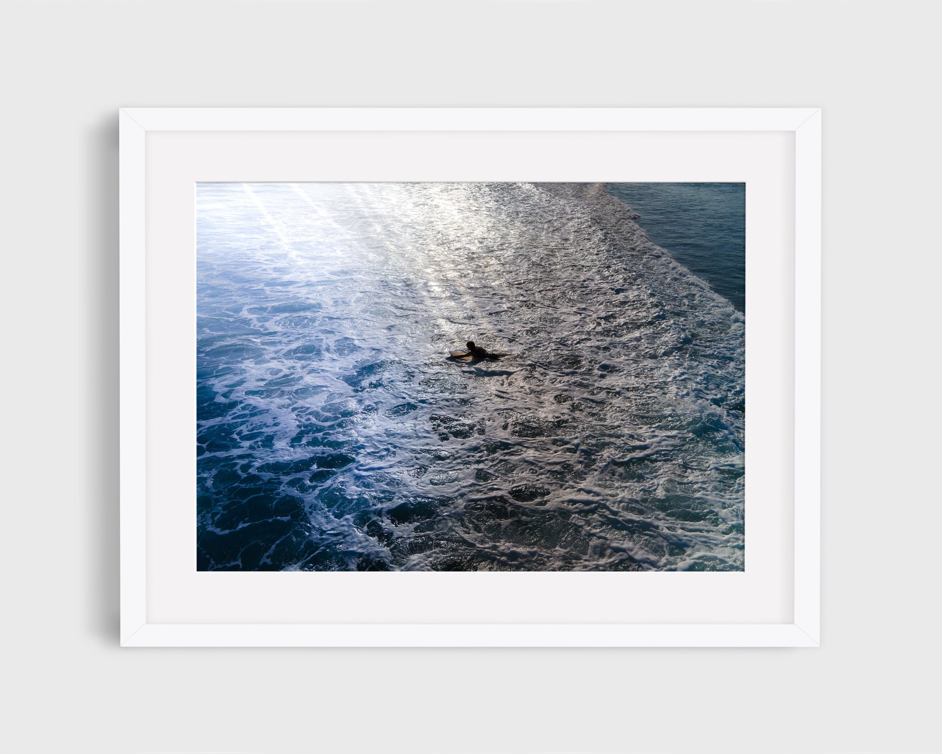 Aerial Surf and Sunray Print Gray Malin Inspired California - Etsy