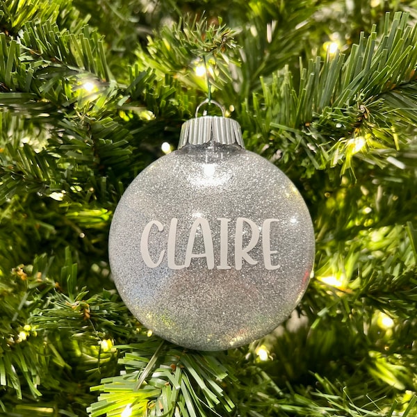 Personalized Christmas Ornaments, Glitter Ornaments, Custom Ornaments, Christmas Gifts