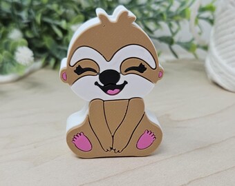 3D Printed Sloth Straw Topper: Stanley Tumbler Charm