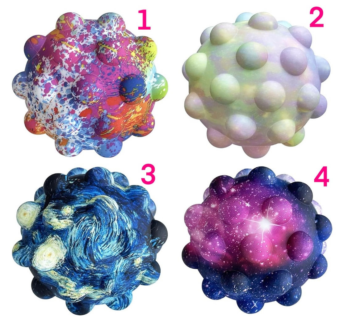 Fidget Fidget Ball Pop It Pop It Ball Sensory Toy Toy Etsy