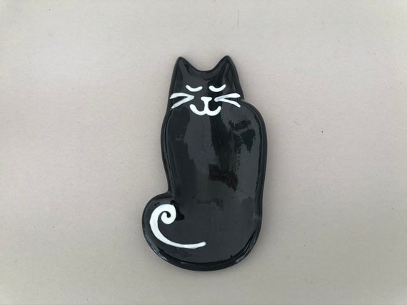 black cat spoon rest