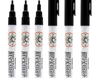 Risk Platinum 1Mm Acrylic Based Paint Pens – 6 Pack – Black