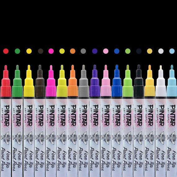 PINTAR Black & White Markers - Outline Watercolor Paint Pens - Drawing- Pintar A