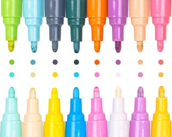 Pintar Pastel Acrylic Paint Pens - Medium Point Tip Brush Pens & Fabric Markers For Drawing  Art Supplies - Acrylic Paint Markers For Rock P