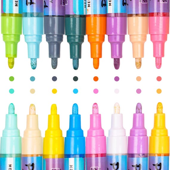 Pintar Pastel Acrylic Paint Pens - Medium Point Tip Brush Pens & Fabric Markers For Drawing  Art Supplies - Acrylic Paint Markers For Rock P