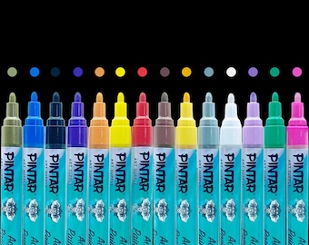 Pintar Acrylic Paint Markers Medium Point - Medium Point Paint Markers - Acrylic Paint Markers Set - Acrylic Paint Pens For Rock Painting, W
