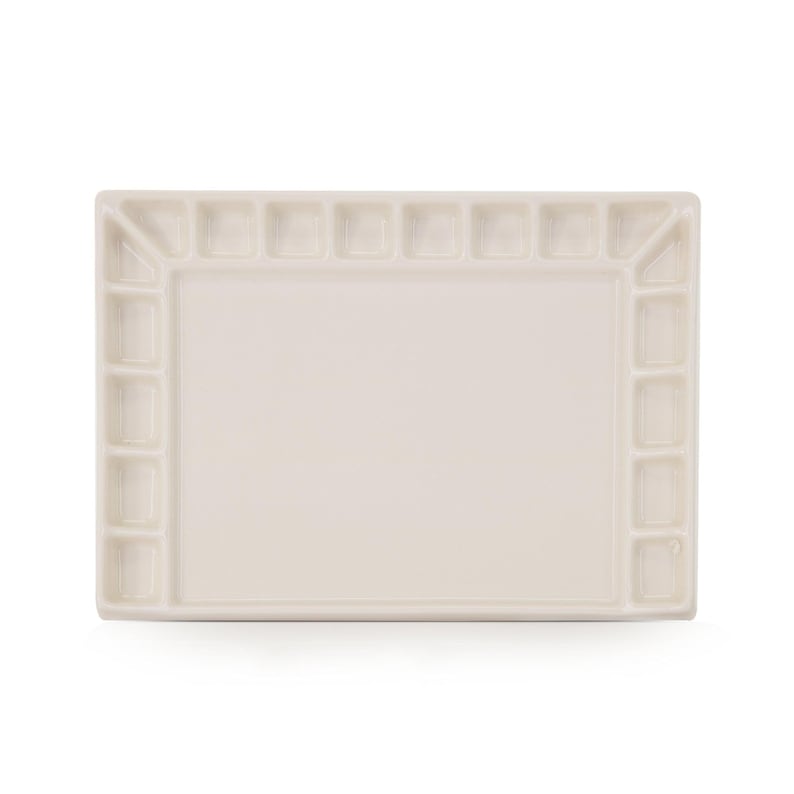 Paint Palette Rectangular Pintar Ceramic Watercolor Paint Palette Tray - 18 -well Ceramic Palette ...