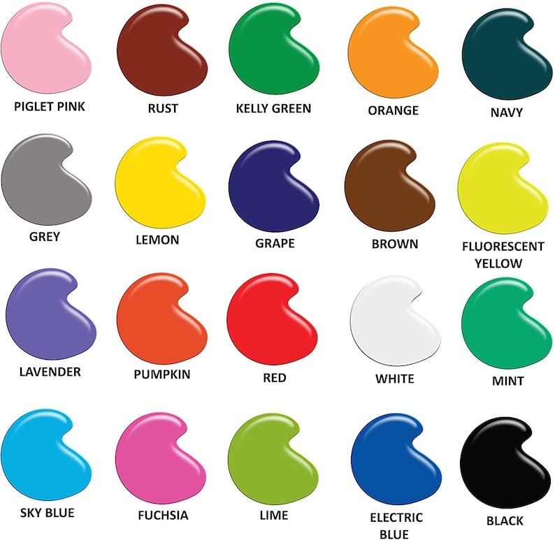 Pre mixed acrylic paint bottles for easy pouring projects
