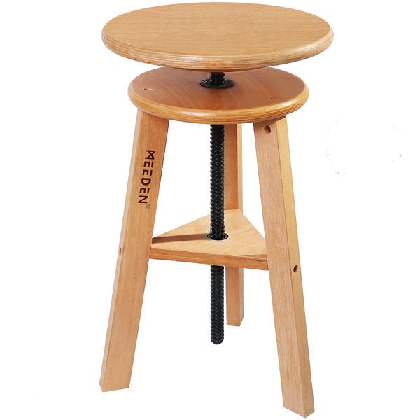 MEEDEN Wooden Drafting Stool with Adjustable Height, Artist Stool,Office Studio Stool, Up to 220 Lbs,German Beech Wood, Perfect