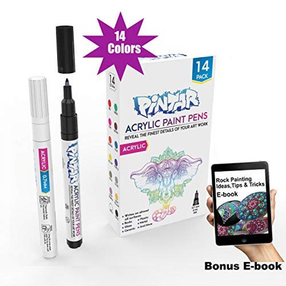 PINTAR Premium Acrylic Paint Pens Fine Tip Water Resistant Etsy