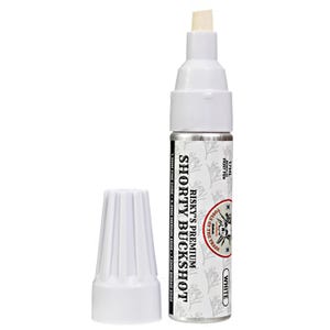 May include: White paint pen with a silver cap and a white cap. The pen is labeled "Risky's Premium Shorty Buckshot" and "Tools of the Trade".