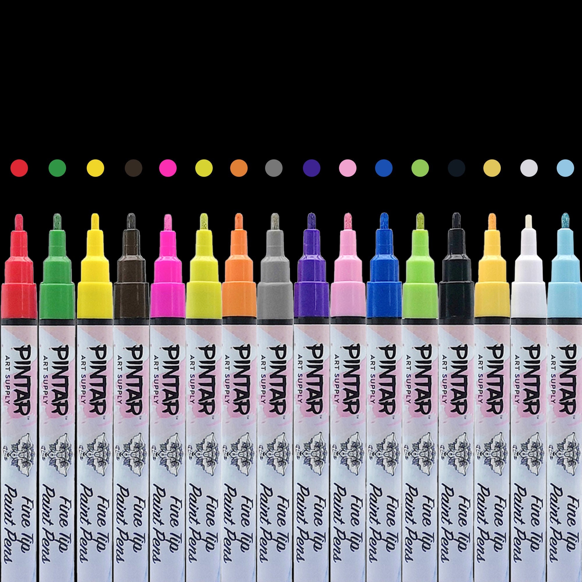 PINTAR Skin Tone Markers/Pens Extra Fine Tip for Rock Painting